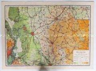 Geographische Karte des Kreises Naugard (Pommern)