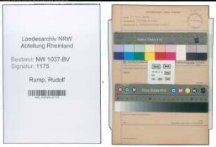 Entnazifizierung Rudolf Rump , geb. 26.05.1893 (Angestellter)