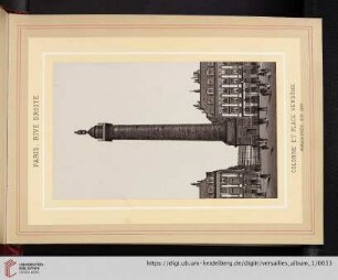 Paris, rive droite. Colonne et place Vendôme