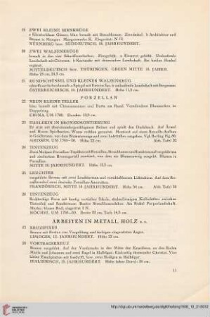 Arbeiten in Metall und Holz (Nr. 27-40)