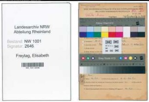 Entnazifizierung Elisabeth Freytag, geb. 30.11.1901 (Lehrerin)