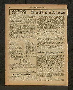 Zärtlichkeiten gegen Polizeibeamte und ihre gerichtliche Sühne