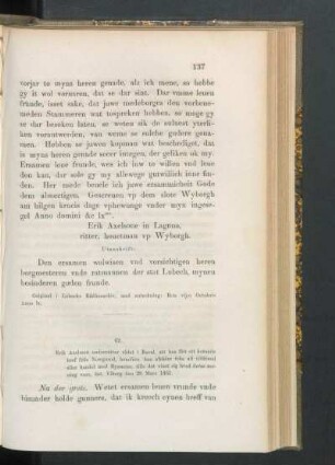 62. [Erik Axelsson till rådet i Reval, att tills vidare inställa handeln med Ryssarme. dat. Viborg d. 28 Mars 1461.]