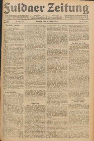 Ausgabe vom Montag, den 16. März 1914.