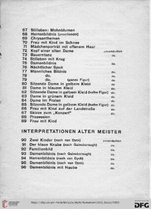 Interpretationen alter Meister