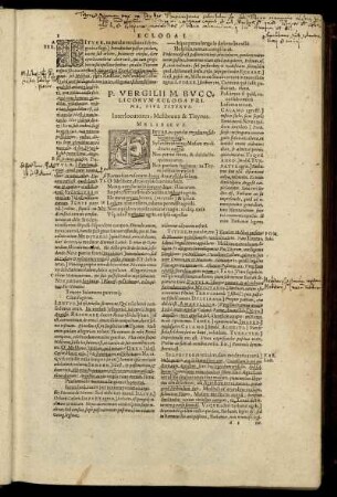 Ecloga Prima, Sive Tityrus. Interlocutores, Melibœus & Tityrus.