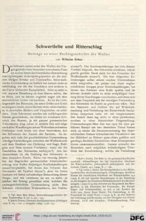 Schwertleite und Ritterschlag