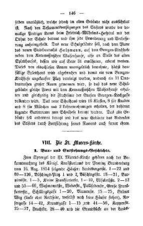 VIII. Die St. Marcus-Kirche