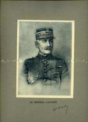 Uniformdarstellung, Porträtfoto, Leconte in Generalsuniform, Frankreich, 1918/1923 .