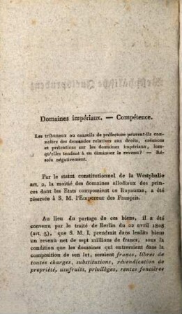 Westphälische Jurisprudenz : Sammlung bemerkenswerther Beschlüße des Cassationshofes im Königreich Westphalen über interessante Rechtsfragen, 1,3