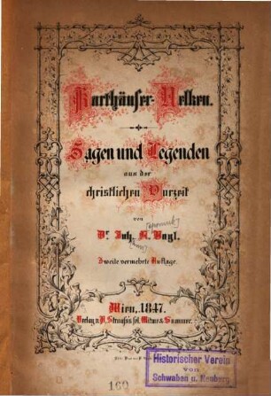 Karthäuser-Nelken : Sagen und Legenden aus der christlichen Vorzeit