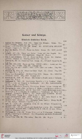 Kaiser und Könige (Nr. 1-416)