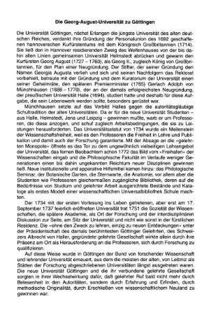 Die Georg-August-Universität zu Göttingen