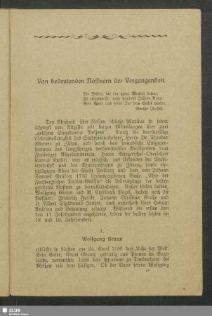 Von bedeutenden Nossnern der Vergangenheit