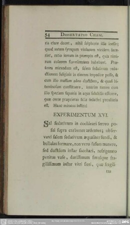 Experimentum XVI