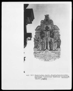 Epitaph des Kanonikus Ignatius Andreas Loybel
