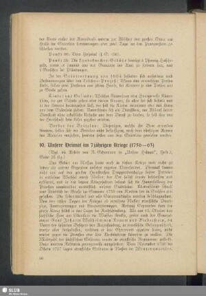 10. Unsere Heimat im 7jährigen Kriege (1756-63)
