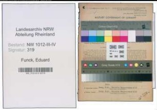 Entnazifizierung Eduard Funck , geb. 25.02.1909 (Stadtsekretaer)