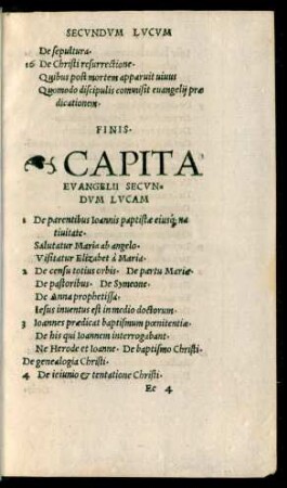 Capita Evangelii Secundum Lucam