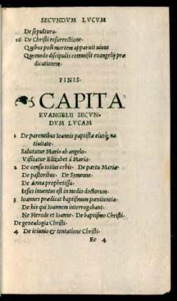 Capita Evangelii Secundum Lucam