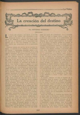 La creación del destino