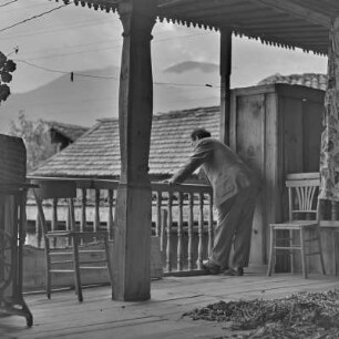 Veranda eines Wohnhauses in Bansko