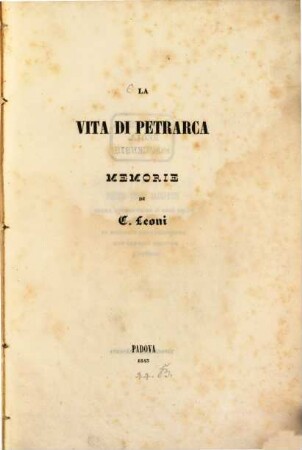 La vita di Petrarca