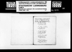 Ortsbeschreibung von Ellwangen, o.Verf., o.Dat.