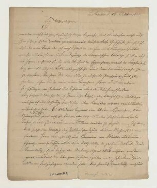Brief von Gottlieb Abraham Frenzel an Joseph Heller