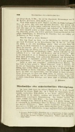 Rhythmischer oder nichtrhythmischer Choralgesang