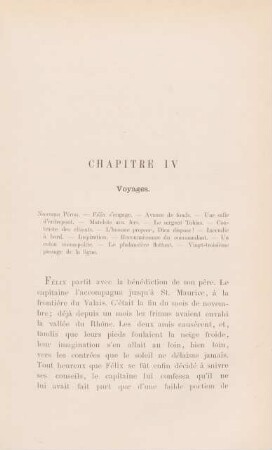 Chapitre IV. Voyages