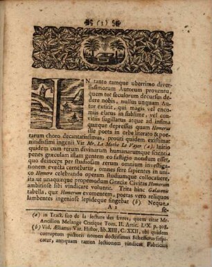Quaestio hist. philos. An Homerus fuerit philosophus moralis