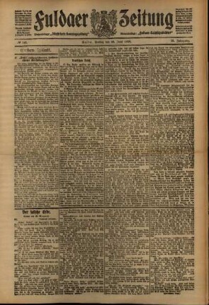 Erste Ausgabe vom Freitag, den 26. Juni 1908.