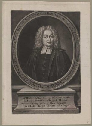 Bildnis des Bartholomäus Ziegenbalg