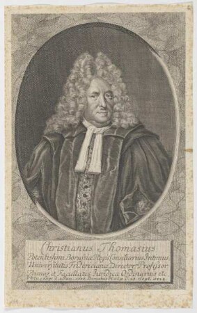 Bildnis des Christianus Thomasius