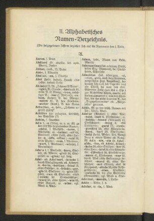 II. Alphabetisches Namen-Verzeichnis.