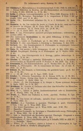 Katalog der Buch- und Antiquariats-Handlung von Theodor Ackermann, Promenadeplatz 10 in München, 154. Philosophie