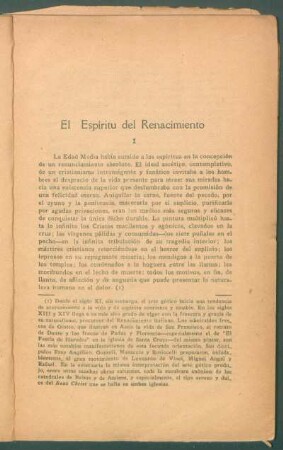 El Espíritu del Renacimiento