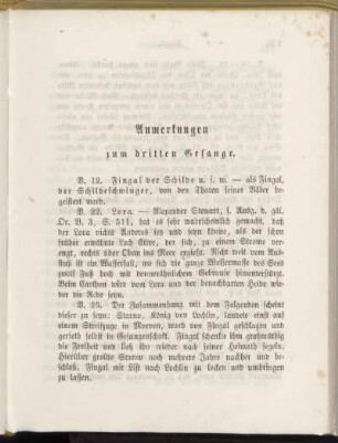 Anmerkungen zum dritten Gesange.