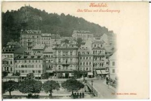 Karlsbad. Alte Wiese und Hirschensprung über Hotel Metropole