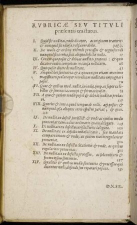Rubricae Seu tituli praesentis tractatus