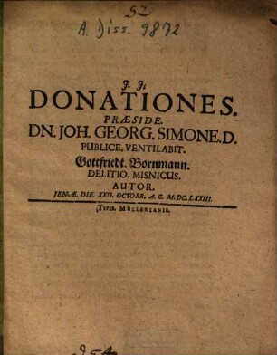 Donationes