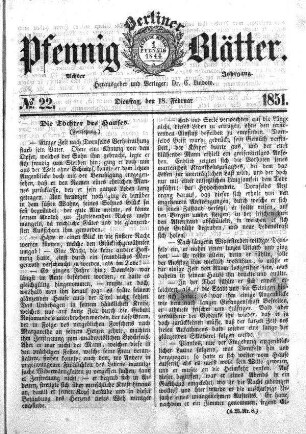 No. 22, Dienstag,den 18. Februar