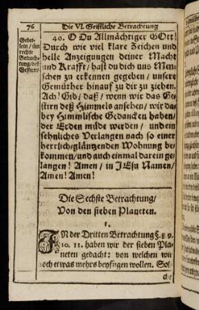 76-119, Die sechste Betrachtung