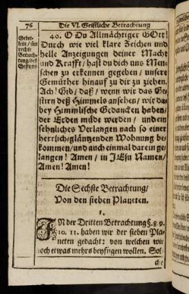 76-119, Die sechste Betrachtung
