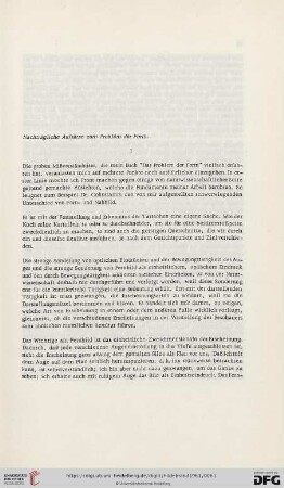 Nachträgliche Aufsätze zum Problem der Form