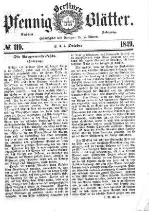 No. 119, 3. u. 4. Oktober