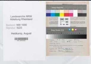 Entnazifizierung August Heidkamp, geb. 18.07.1897 (Stadtinspektor)