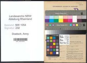 Entnazifizierung Anny Doetsch , geb. 27.12.1919 ()