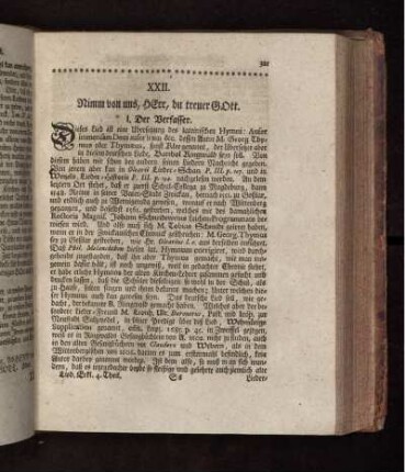 XXII. Nimm von uns, Herr, du treuer Gott